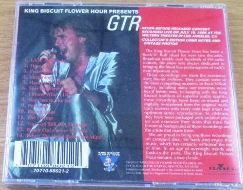 GTR Live 19 July 1986 at Wiltern Theater in Los Angeles [Prog Rock] [Shelf Z Box 10]