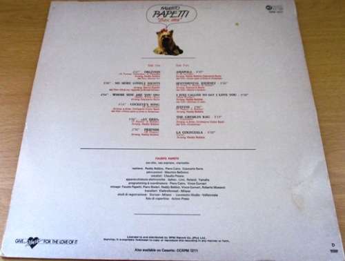 FAUSTO PAPETTI `Sax Idea` VINYL RECORD