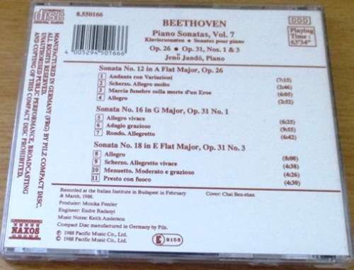 BEETHOVEN Piano Sonatas Vol.7  [Classical Box 1]