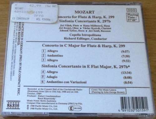MOZART Concertos for Flute and Harp [Classical Box 1]
