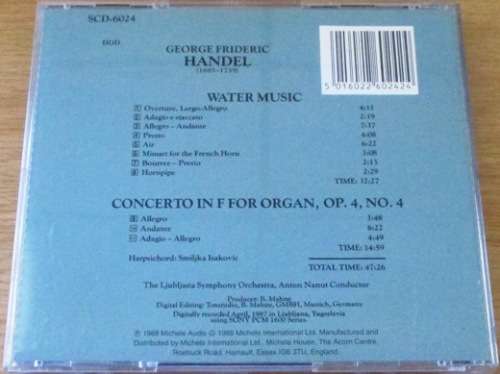 HANDEL Water Music Concerto for Organ [Classical Box 1]