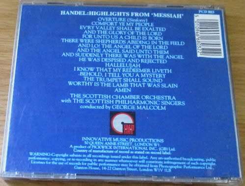 HANDEL : Highlights from Messiah [Classical Box 1]