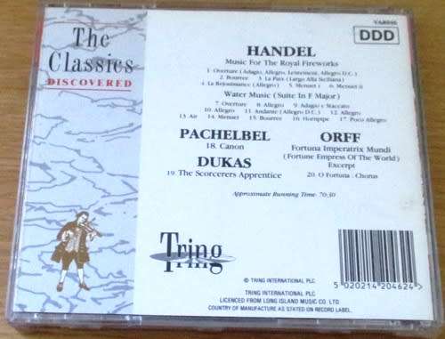 THE CLASSICS Discovered 6  Handel Dukan Orff  [Classical Box 1]