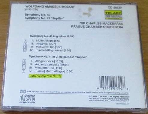 MOZART Symphony No. 40  41 [Classical Box 1]