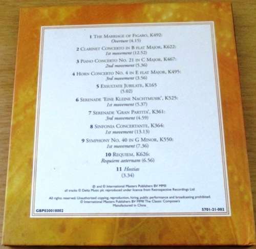 MOZART Musical Masterpieces Digibook [Classical Box 1]