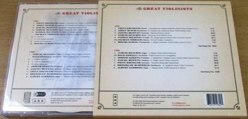THE GREAT VIOLINISTS Naxos Historical with slipcase [Classical Box 2]