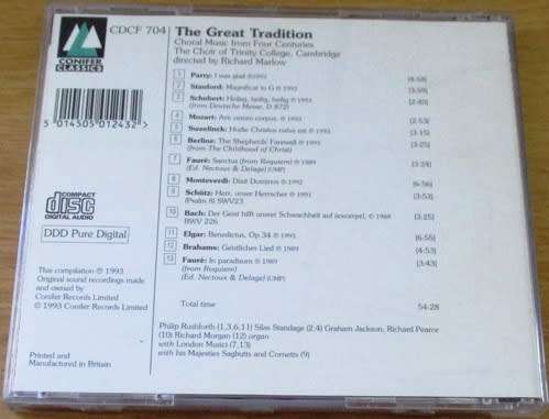THE GREAT TRADITION Choral Music from Four Centuries Box 2]