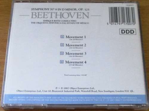 BEETHOVEN Symphony No 9 in D Minor [Classical Box 2]