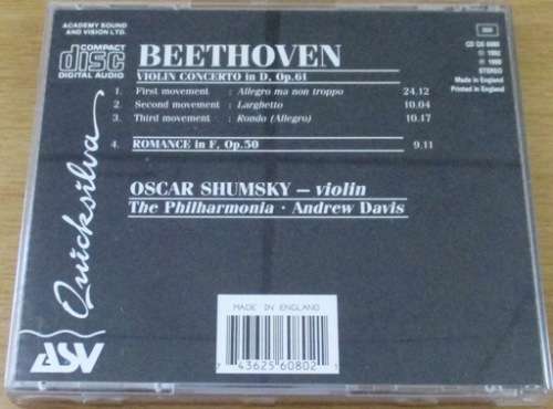 BEETHOVEN Violin Concerto Romance in F [Classical Box 3]