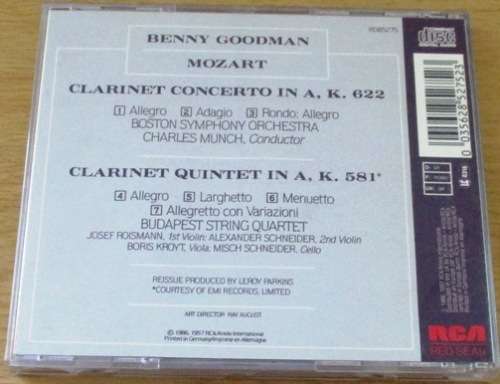 BENNY GOODMAN Mozart Clarinet Concerto   [Classical Box 3]