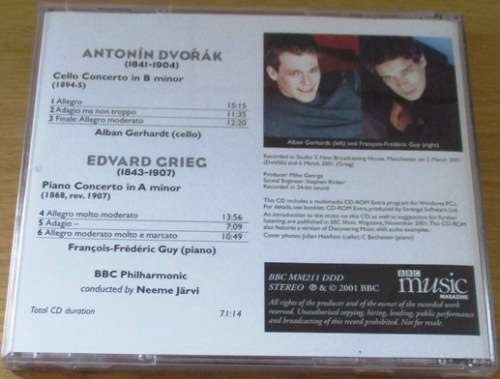 DVORAK Cello Concertos GRIEG Piano Concerto  [Classical Box 3]