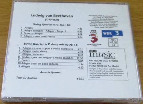 BEETHOVEN Artemis Quartet [Classical Box 3]