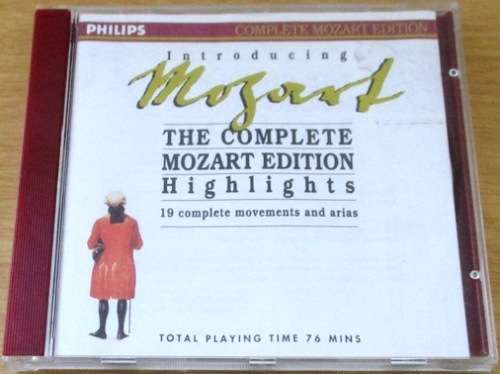 MOZART The Complete Mozart Edition Highlights 19 Complete Movements and Arias  [Classical Box 4]
