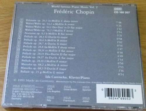 FREDERIC CHOPIN World Famous Piano Music Vol. 2   [Classical Box 4]
