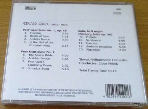 EDUARD GRIEG Peer Gynt Suite   [Classical Box 4]