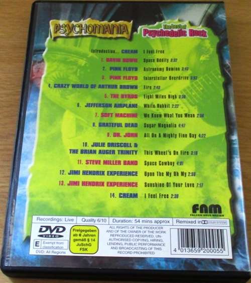 PSYCHOMANIA the Best of Psychedelic Rock DVD