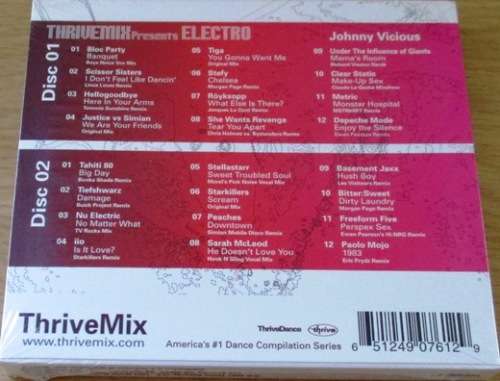 THRIVEMIX presents ELECTRO 2xCD  [S/R under VARIOUS] Depeche Mode Block party She Wants Revenge