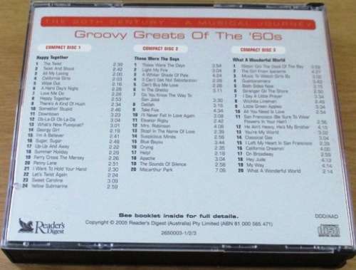 GROOVY GREATS OF THE 60`S  3xCD FATBOX [Shelf G Box 11]