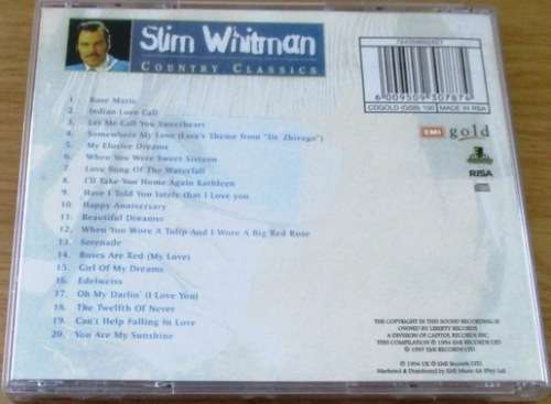SLIM WHITMAN Country Classics [Shelf G Box 11]