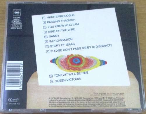 LEONARD COHEN Live Songs IMPORT  [Shelf Z Box 5]