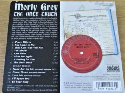 MORLY GREY The Only Truth Digipak CD [PSYCHEDELIC ROCK]  [Shelf Z Box 6]