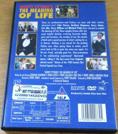MONTY PYTHON`s The Meaning of Life DVD  [BBOX 1]