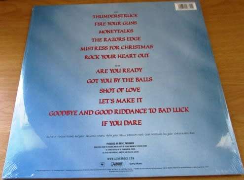 AC/DC The Razor's Edge 2018 European Pressing  VINYL LP