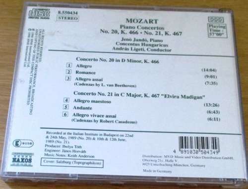MOZART Piano Concertos K. 466 + 467 [Classical Box 4]