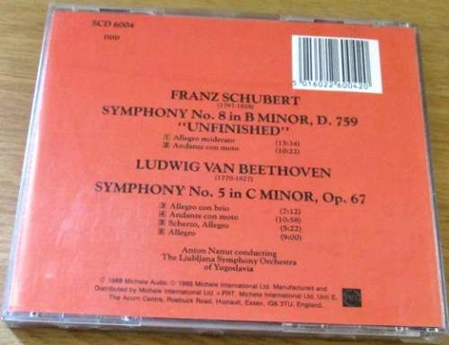 SCHUBERT Symphony 8 BEETHOVEN Symphony No.5 [Classical Box 4]