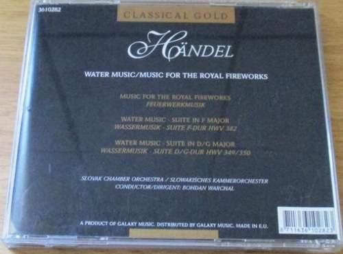 HANDEL Water Music Classical Gold [Classical Box 4]