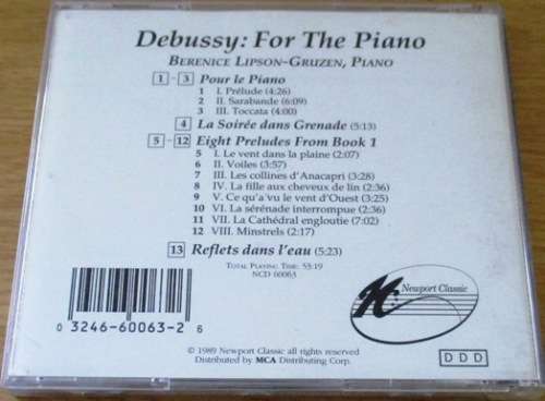 DEBUSSY For the Piano [Classical Box 3]