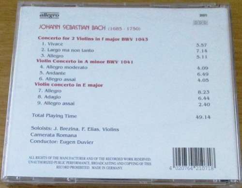JOHANN S.BACH Violin Concertos [Classical Box 3]