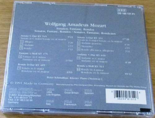 WOLFGANG AMADEUS MOZART Sonaten Fantasie Rondos [Classical Box 2]