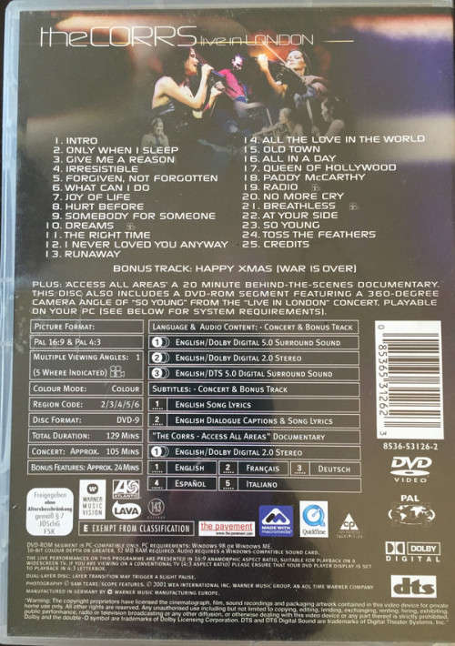 THE CORRS Live in London DVD