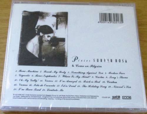 THE PIXIES Surfer Rosa & Come on Pilgrim SOUTH AFRICA Cat# CDJUST 229