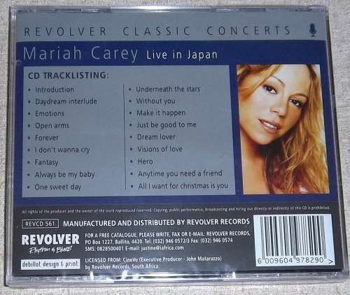 MARIAH CAREY Live in Japan CD