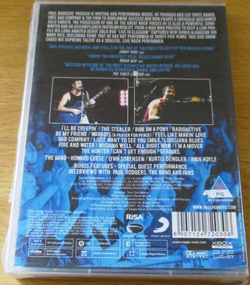 PAUL RODGERS Live in Glasgow DVD