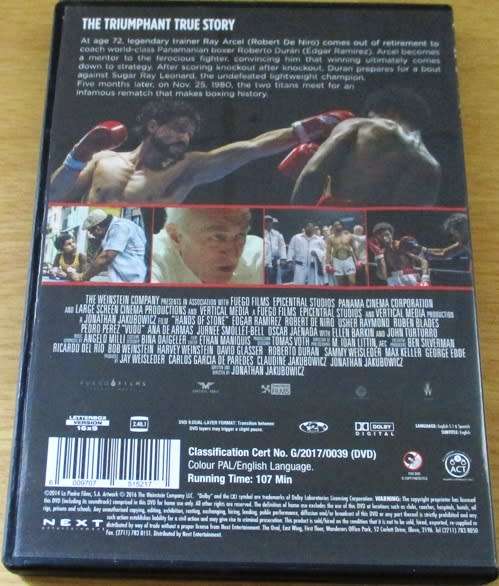 HANDS OF STONE: The True Story about Roberto Duran  DVD Robert de Niro