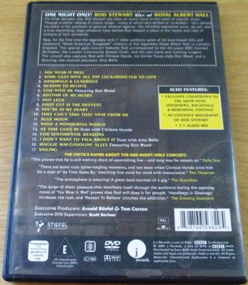 ROD STEWART Live at the Royal Albert Hall DVD