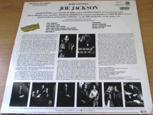 JOE JACKSON Body and Soul VINYL LP Record