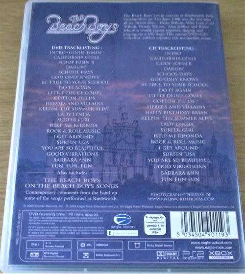 THE BEACH BOYS Live at Knebworth 1980 CD+DVD