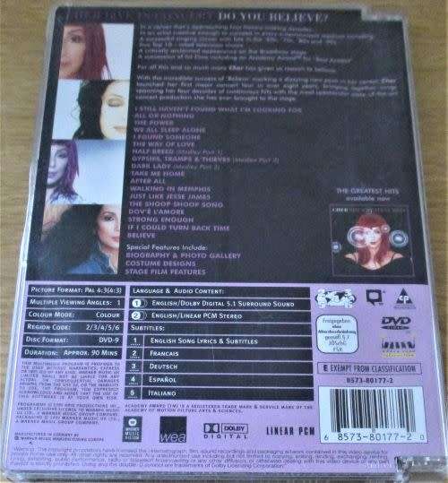 CHER Live in Concert DVD
