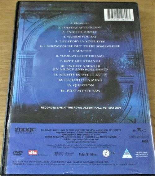 THE MOODY BLUES Hall of Fame Live at the Royal Albert Hall DVD