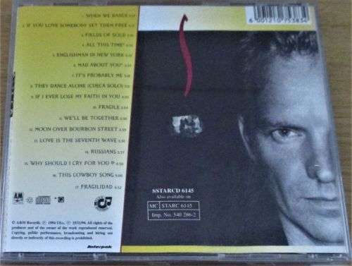 STING Fields of Gold The Best Of  [Shelf Z Box 1]