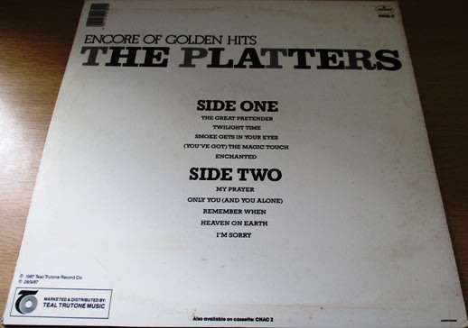 THE PLATTERS Encore of Golden Hits  VINYL LP Record