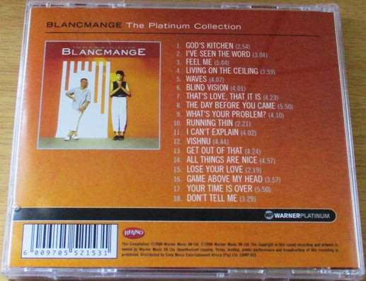 BLANCMANGE  The Platinum Collection  CD