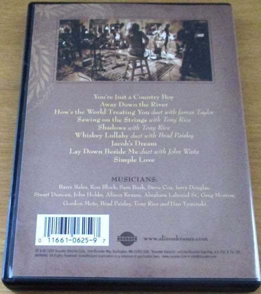 ALISON KRAUSS A Hundred Miles or More Live From The Tracking Room DVD