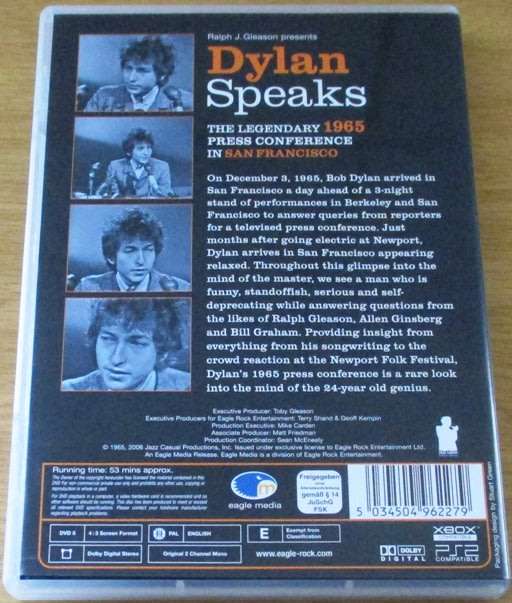DYLAN SPEAKS The Legendary 1965 Press Conference in San Francisco DVD