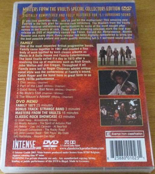 FAMILY Monsters from the Vaults DVD