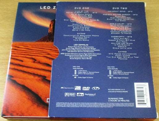 LED ZEPPELIN How the West Was Won 2xDVD Region 1  DVD